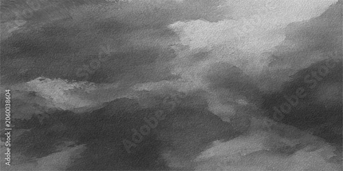 Slika na platnu black and white abstract smoke clouds mist storm sky texture motion dark atmosph