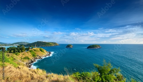 landscape of sea and cape at promthep cape phuket thailand