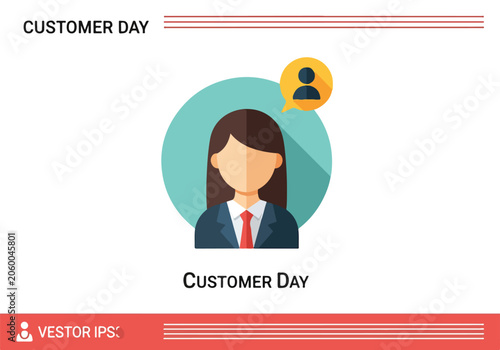 Photos A woman in business attire with a speech bubble