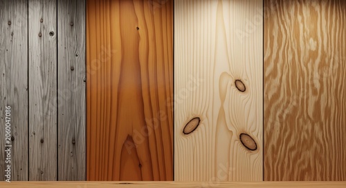Close-Up View of Light Wooden Planks with Natural Grain Texture Background