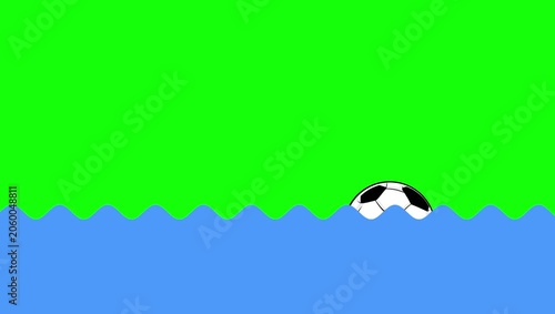 Soccer Floating Isolated Green Screen Stock Video