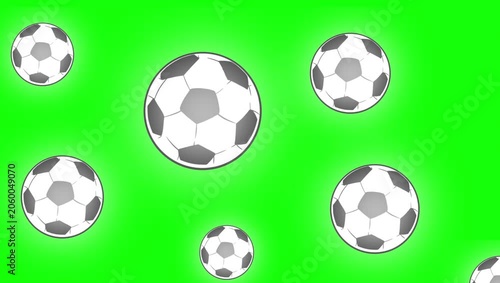 Soccer Flying Isolated Green Screen Stock Video