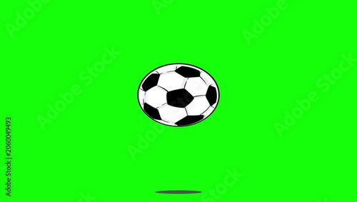 Soccer Looping on Green Screen Chroma Key Background