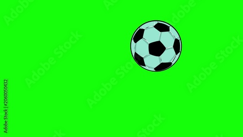 Soccer Looping with Ball - Chroma Key Green Screen Footage