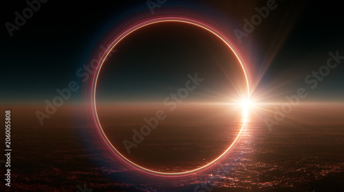 Rose Pink and Champagne Cinematic Anamorphic Lens Flare