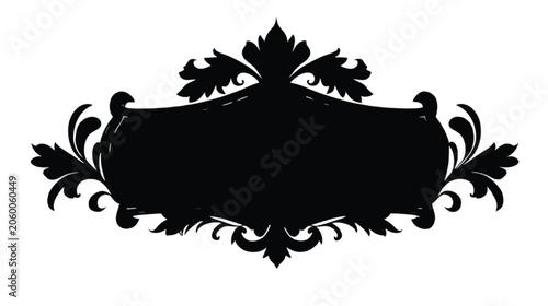 Emblem border consisting of intricate swirling patterns creates a regal frame suitable for diplomas, certificates, or prestigious event announcements.