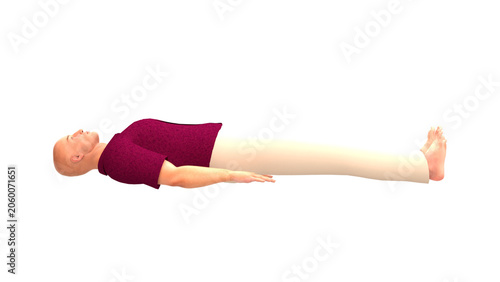 Fotografie Human Profile Supine Bilateral Knee Extension Mask Alpha