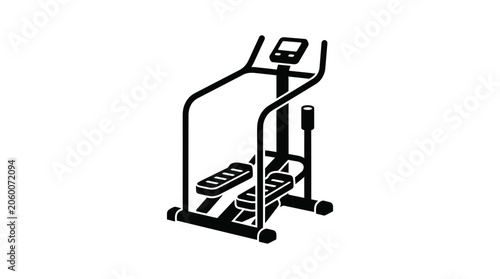 Elliptical Trainer Icon - Fitness Equipment Vector Art