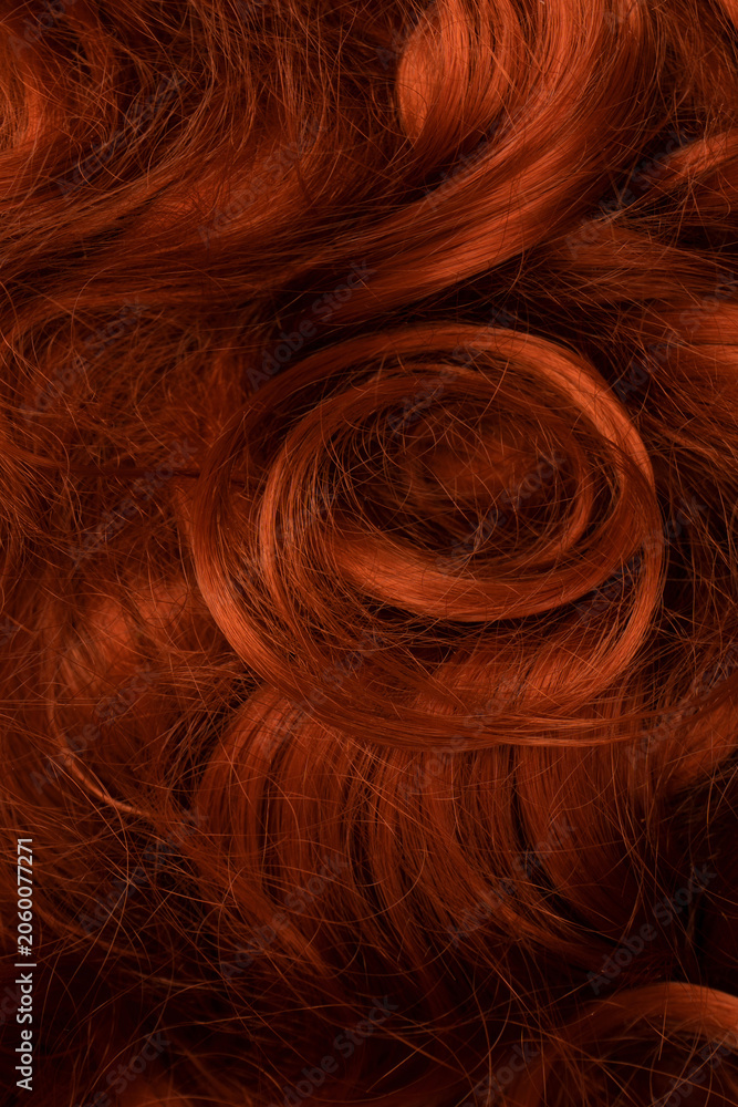 Naklejka premium Red hair as a background.