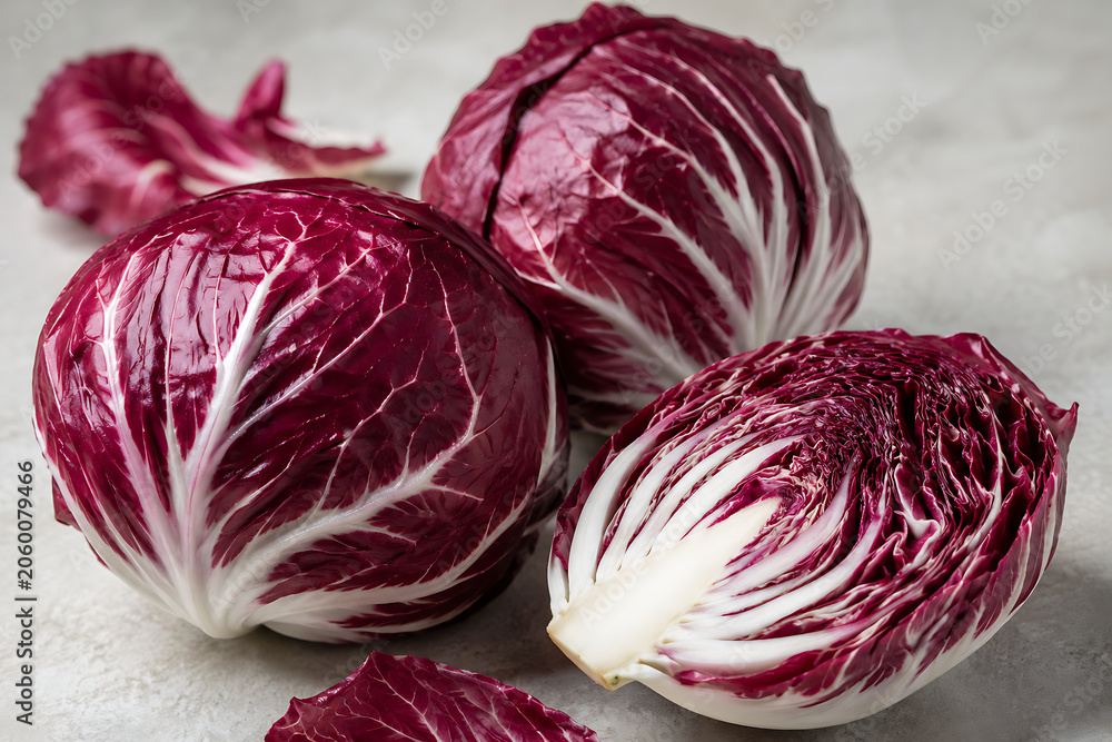 Fototapeta premium Radicchio on a wooden table