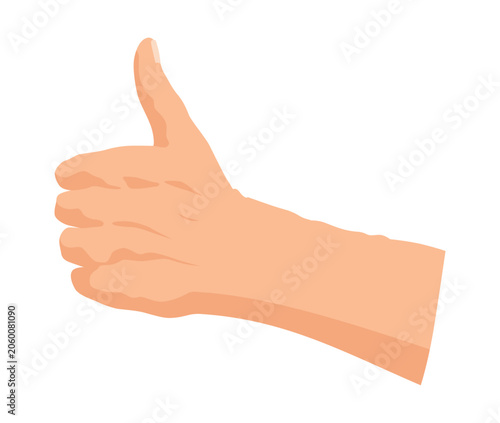Canvas Print Thumbs convey approval