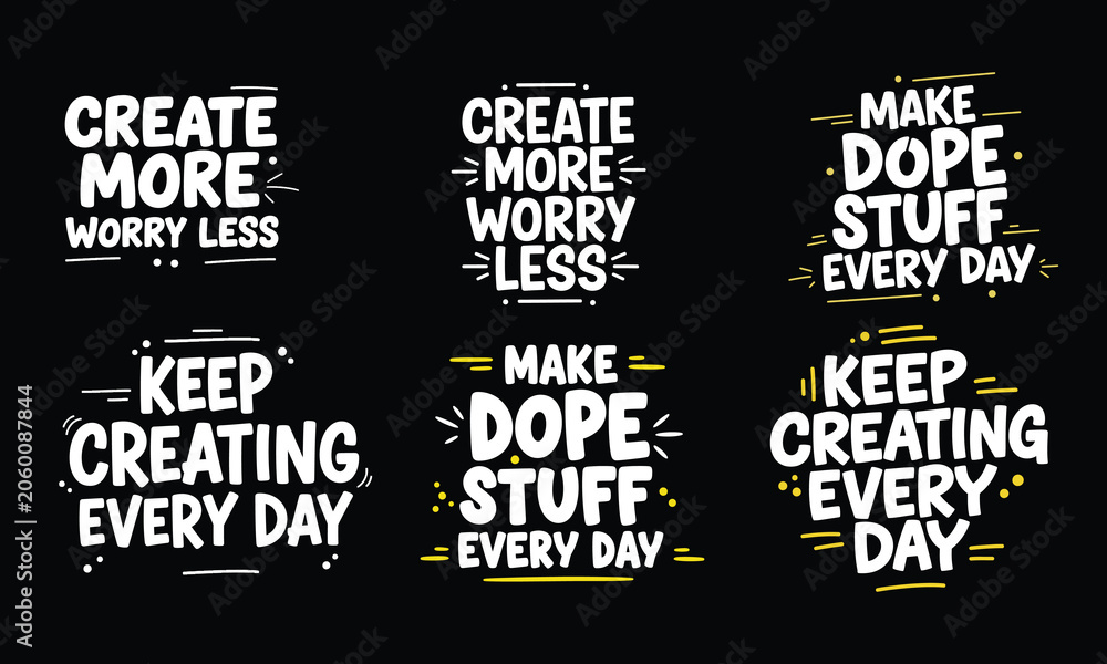 Obraz premium Inspirational quotes for creativity and productivity