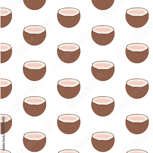 seamless pattern with coconut