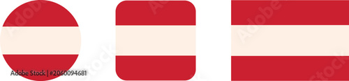 Fotografie Latvia flag vector illustrations round square and rectangular designs for nation