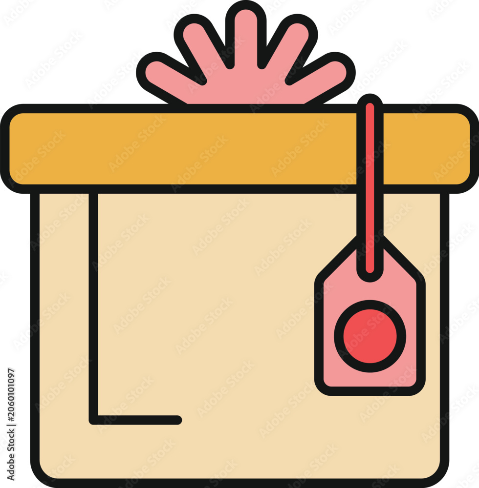 Obraz premium Gift box icon representing presents, surprises, and special celebrations