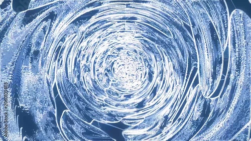 Abstract Blue Ice Crystals Water Ripples Background