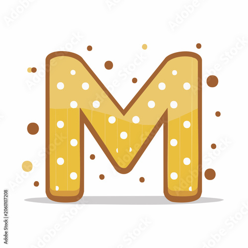 Letter M with Polka Dots