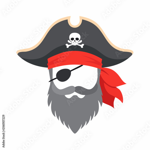 Pirate with Eyepatch and Beard