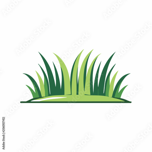 Stylized illustration of green grass blades