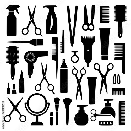 set of hair accessories