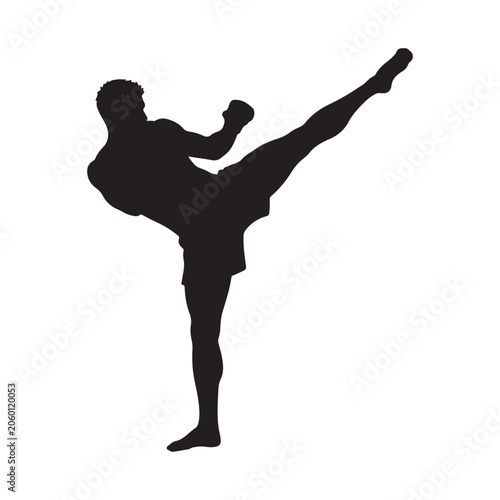 Ballet dancer silhouette of dancing girl in vector illustration style, black artistic dance pose with elegant movement