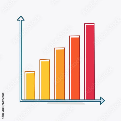 Bar Chart Showing Upward Trend