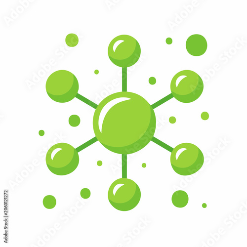 Green Molecular Structure Icon