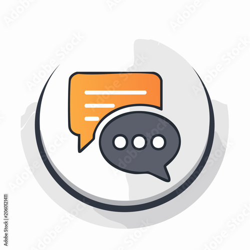 Speech bubble icon with chat messages