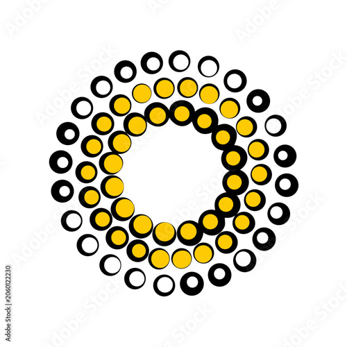 abstract background with yellow flowers
