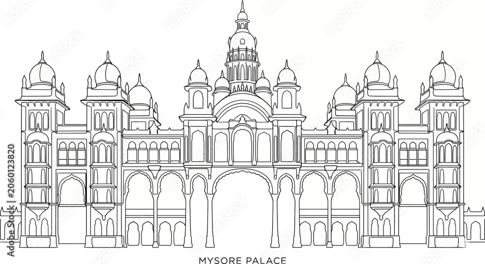 Obraz premium Explore the Royal Beauty of Mysore Palace India