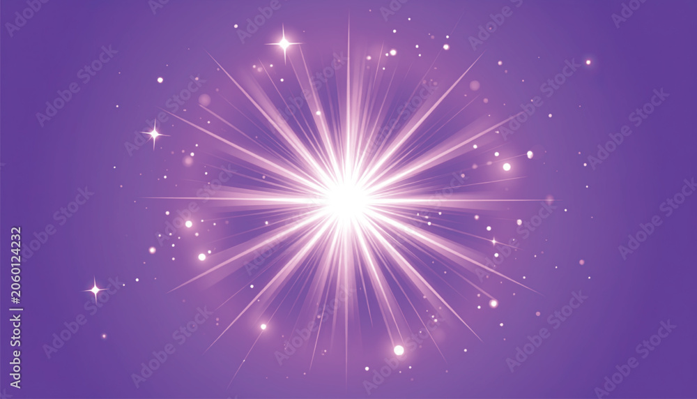 Fototapeta premium Bright Shining Star Light Effect.