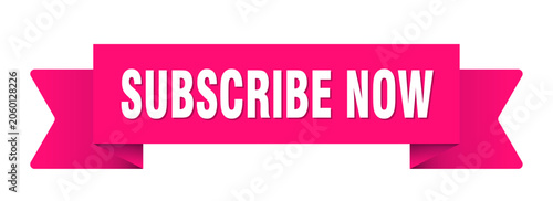 Quadro su tela subscribe now ribbon isolated on transparent background