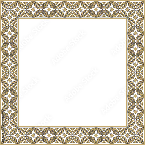 Photography Vector square gold and black ancient Russian ornament