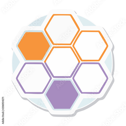 Colorful Hexagon Honeycomb Pattern Icon