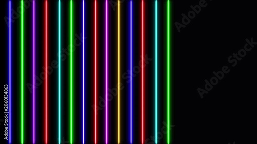 Vertical Colorful Animated Motion Lines Video Background Featuring Glowing Neon Light Streaming Effect for Smooth Looping Motion Backdrop and Overlay Use.