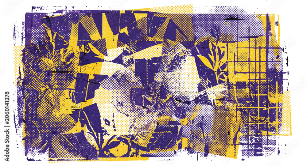 Fototapeta premium Abstract Lion Portrait in Vibrant Watercolor and Ink Splatter Texture