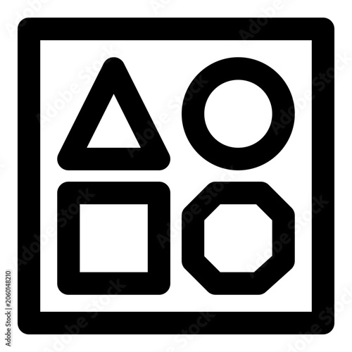 Fotografi shape sorter toy icon
