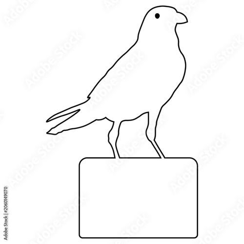 Crow Line Drawing.