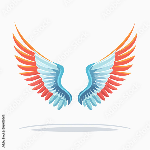 Stylized Angel Wings Illustration