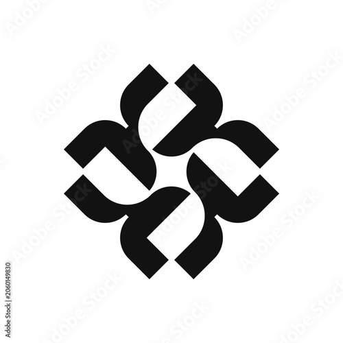 Lowercase Letter R Floral Logo