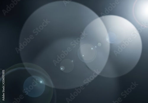 Cosmic spheres with glowing light and reflective surfaces in dark space