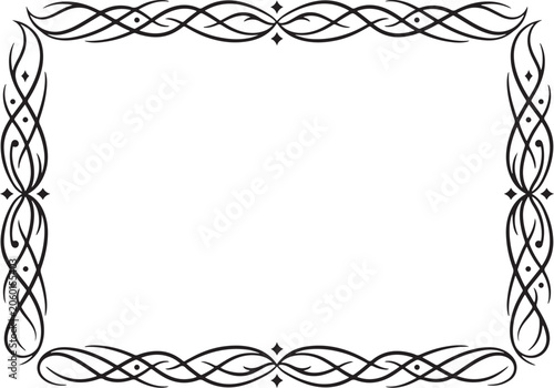 Konstfotografi Tribal gothic frames ornately decorate a rectangular border