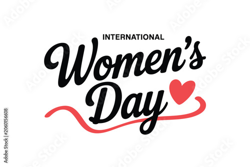 International women day decorative typography graphic
