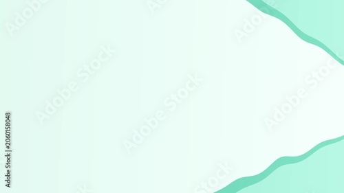 Top View Tugboat Sailing Through Green Blue Ocean Waves