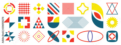 Fotografie Abstract geometric vector elements set