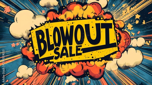 Dynamic Comic-Style Explosion with Bold 