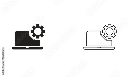 Quadro su tela Setup and Settings Icons Collection – System Configuration, Preferences, Control