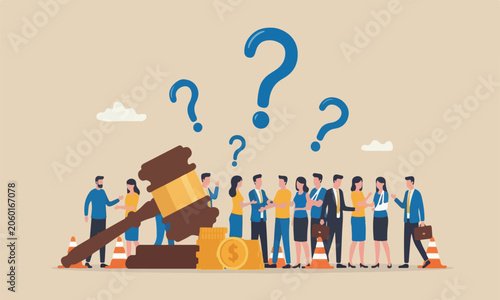 Vászonkép Workers meeting teams together replacement, employee injured benefit, legal or l