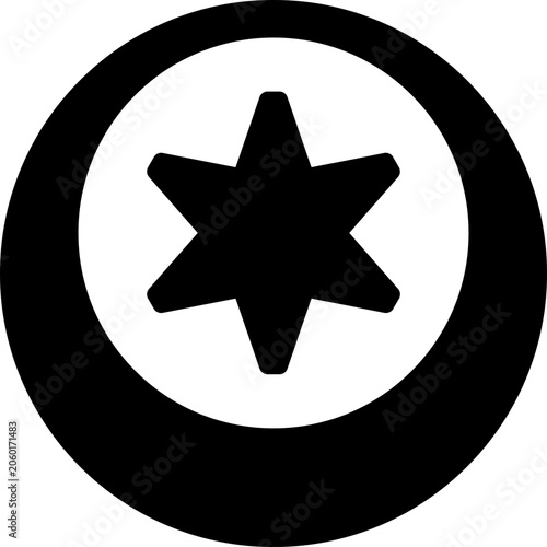 Minimalist Six Pointed Star Icon