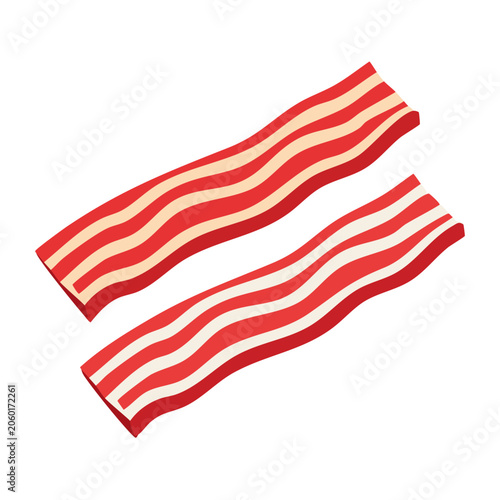 Red and white zigzag ribbon vector pattern